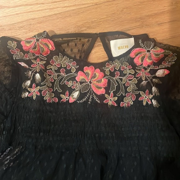 Anthropologie Maeve Samara mesh floral embroidered dress - Picture 4 of 7